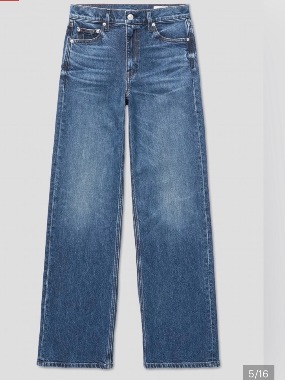 AYR Jeans Womens 30S Medium Wash Blue Wide Leg Stretch Denim The Secret Sauce